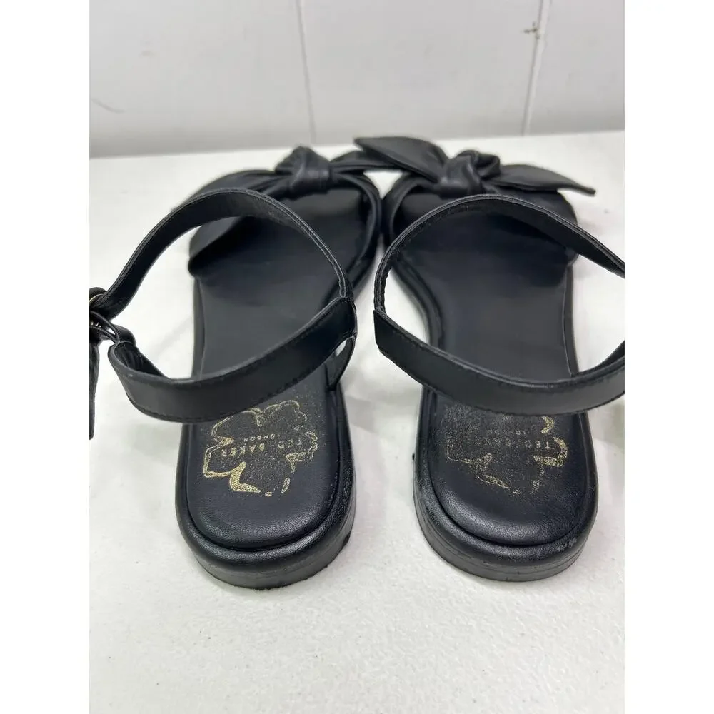 Ted Baker London Halah Sandals in black. Women's Size 39.5 or US 9.5